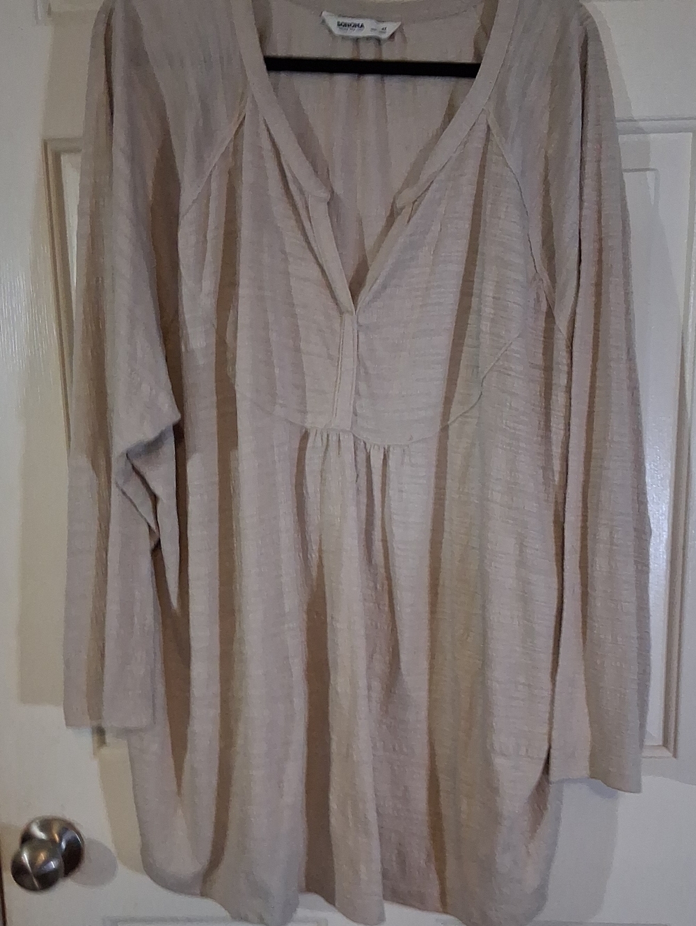 Sonoma Light Beige Peasant Tunic
